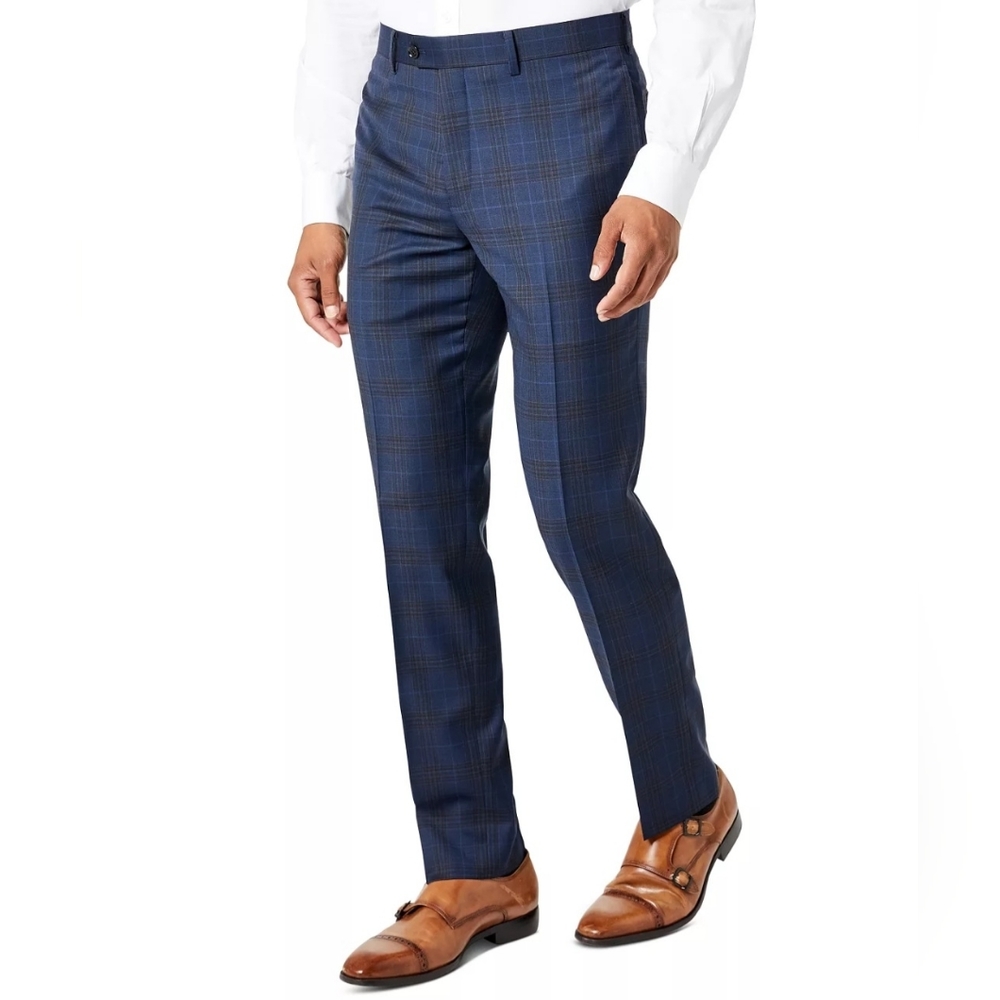 NWT Men's Slim-Fit Plaid Suit Pants size 40R/34W